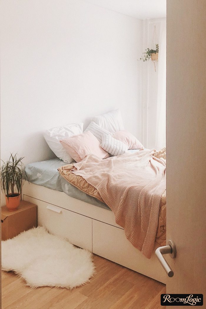 interior of a small 100 square feet bedroom