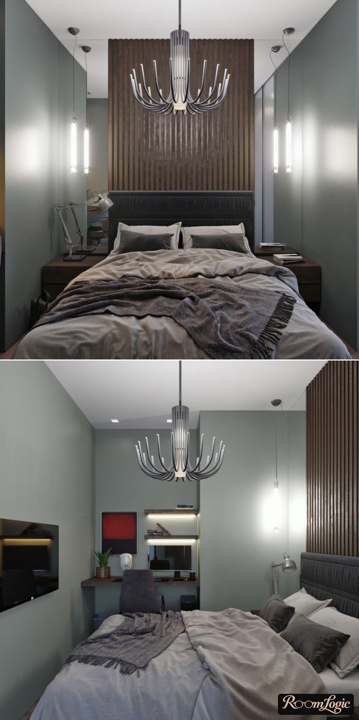 interior of a small 130 square feet bedroom