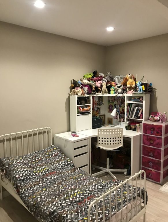 kids' corner in a studio apartment