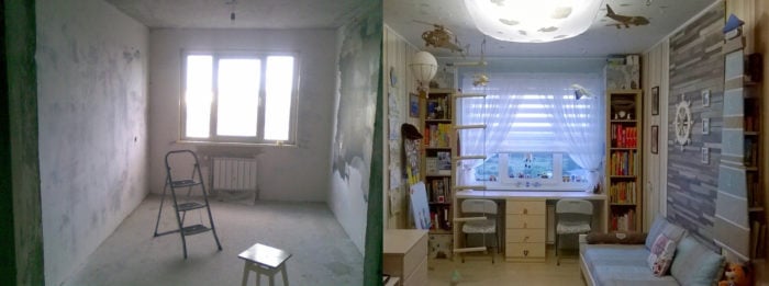 kids' room before and after renovation