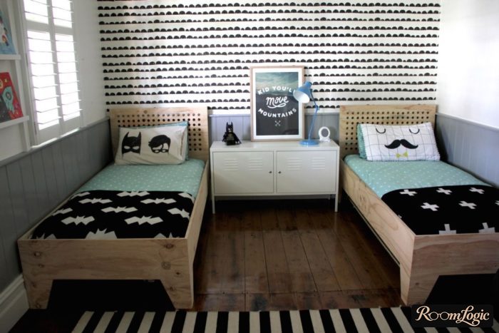 kids' room for two boys in scandi style