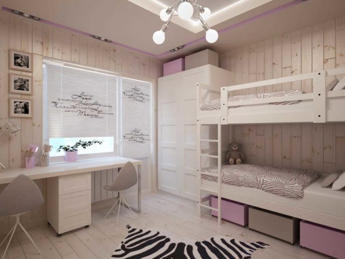 kids' room for two girls modern classic