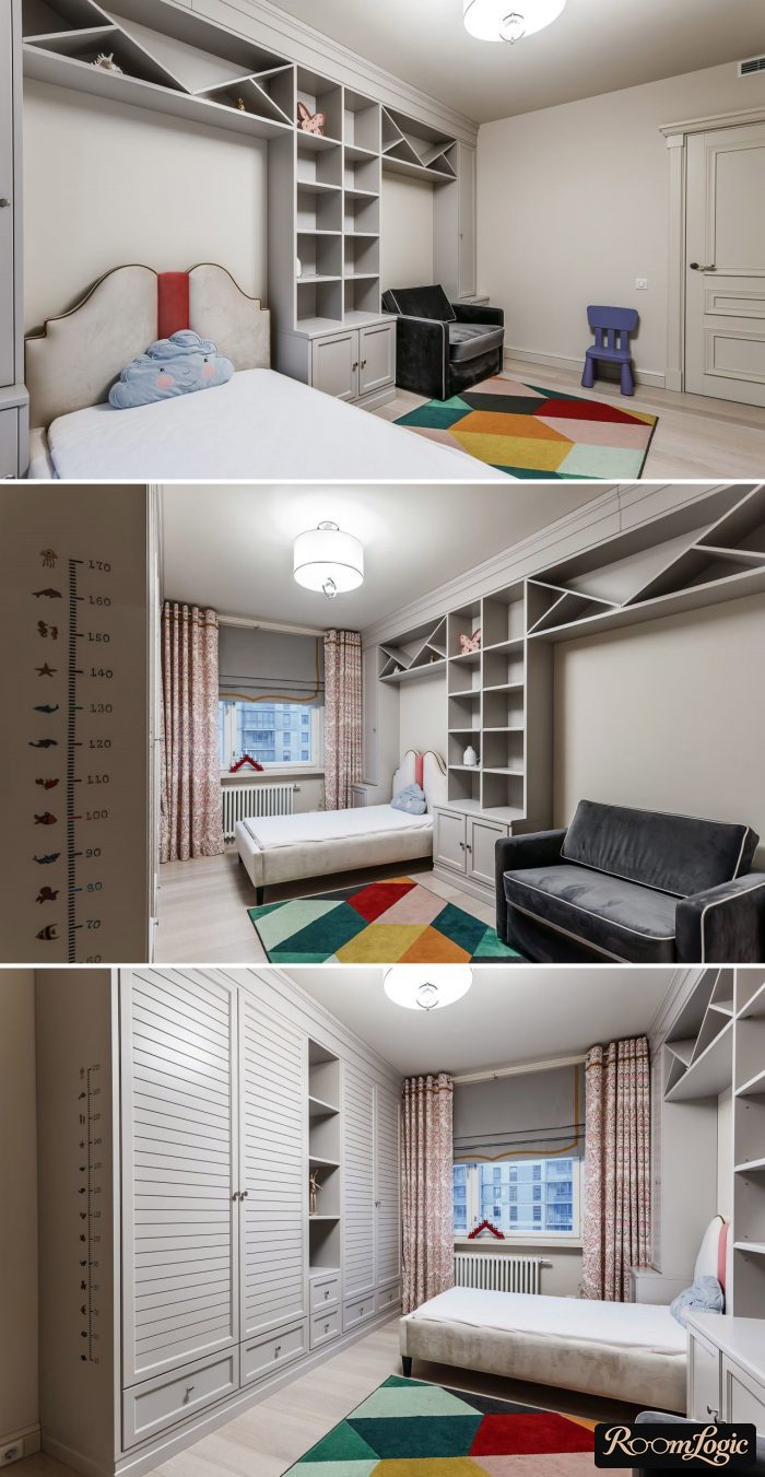 kids' room interior in scandi style
