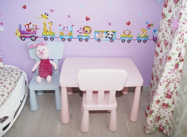 kids' toy table in the interior