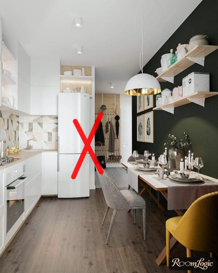 kitchen 130 square feet with sofa