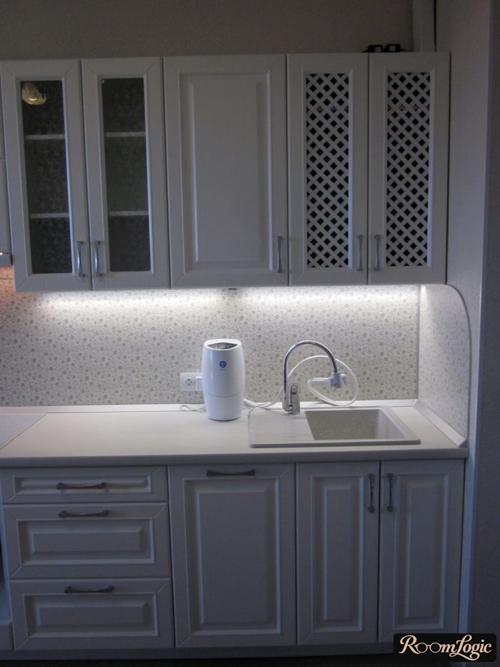 kitchen 130 square feet with sofa