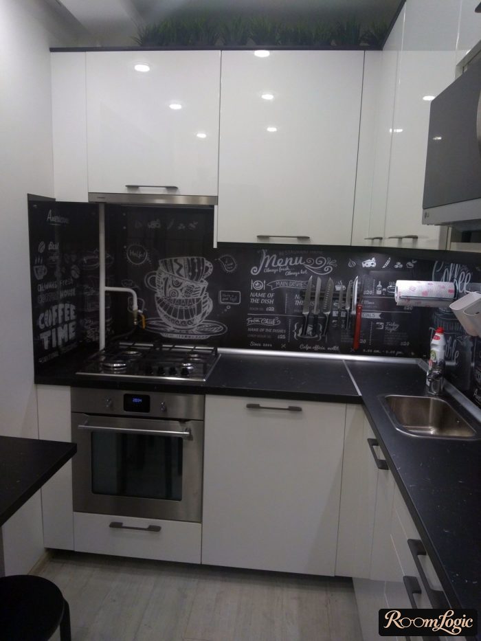 kitchen 65 square feet layout with refrigerator