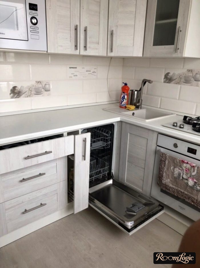 kitchen 65 square feet with refrigerator