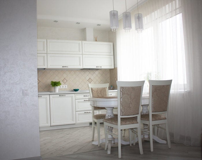 kitchen cabinets in kitchen-living room