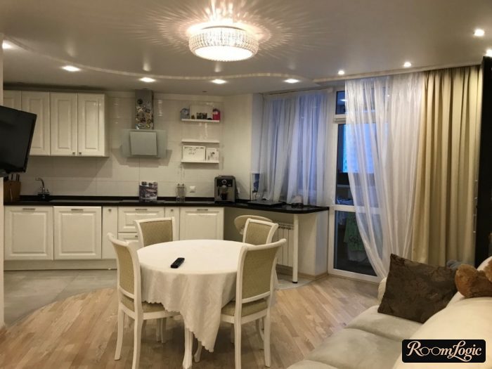 kitchen curtains with balcony door in modern classic style