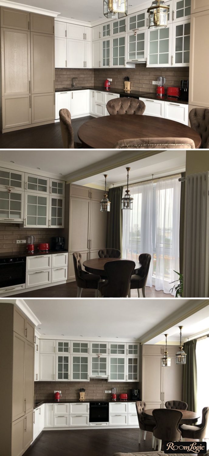 kitchen design in neoclassical style