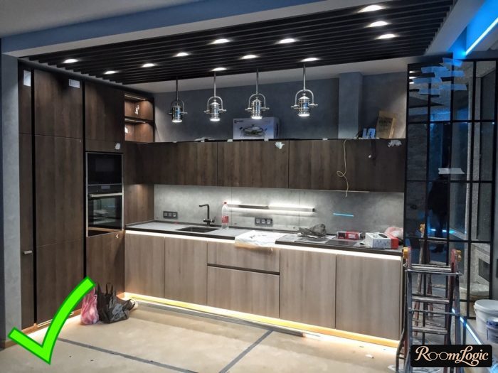 kitchen high tech with loft elements