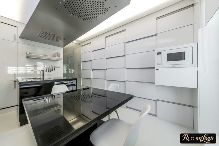 Kitchen in a high-tech house