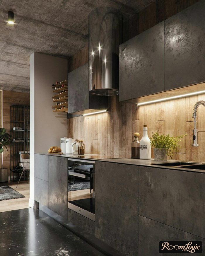 kitchen in gray tones