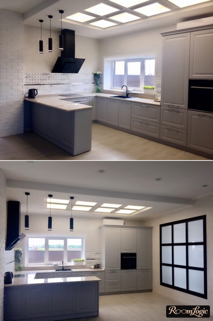 kitchen in gray tones design