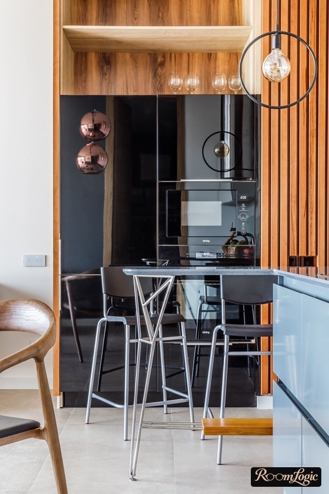 kitchen in high tech style in apartment
