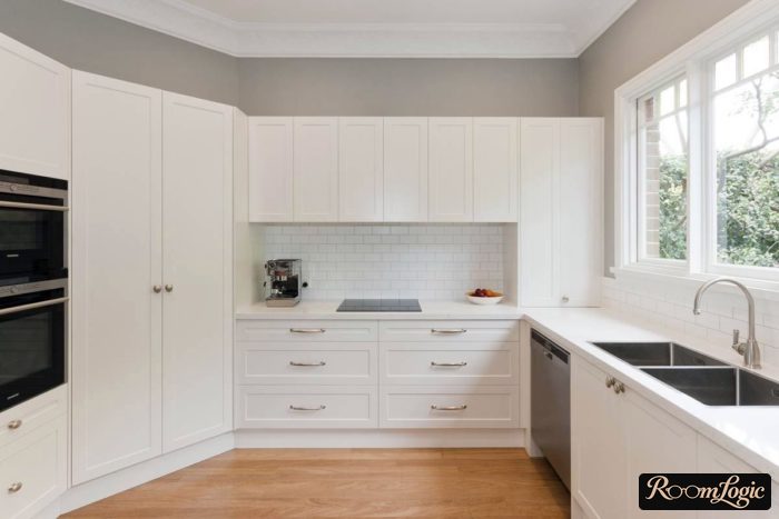 kitchen in neoclassical style in a private home