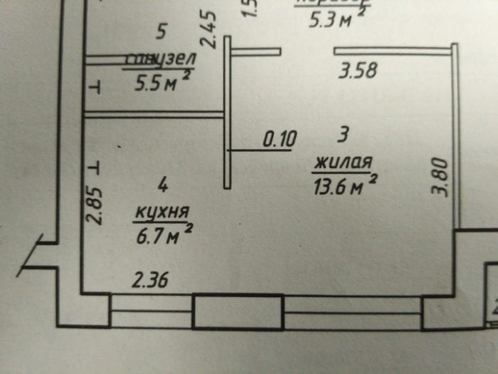 kitchen layout with living room