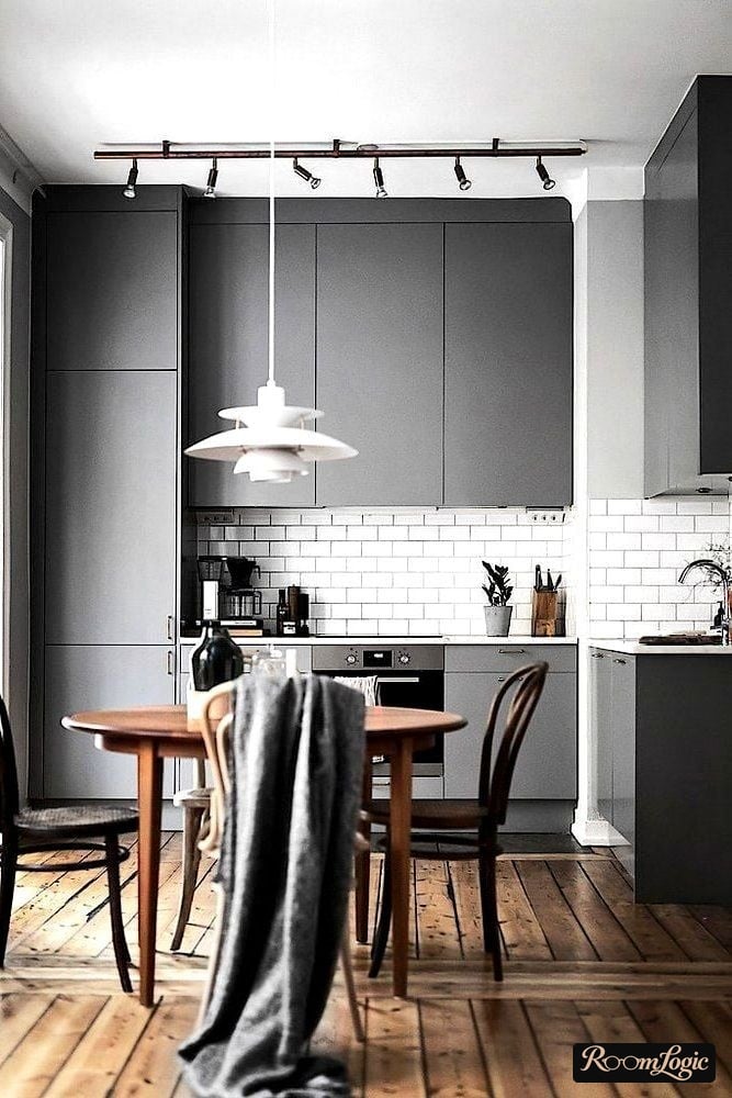 kitchen-living room in scandinavian style