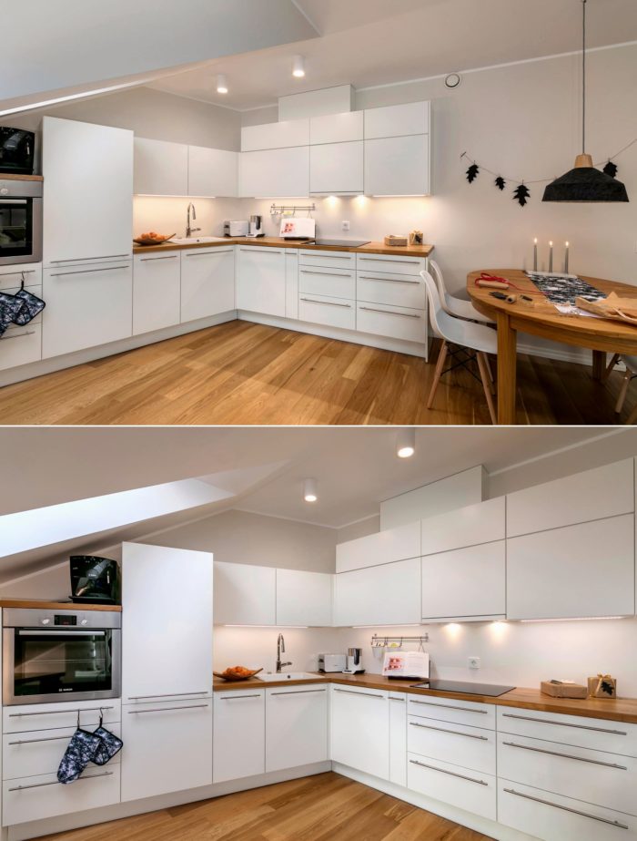 kitchen-living room interior in scandinavian style