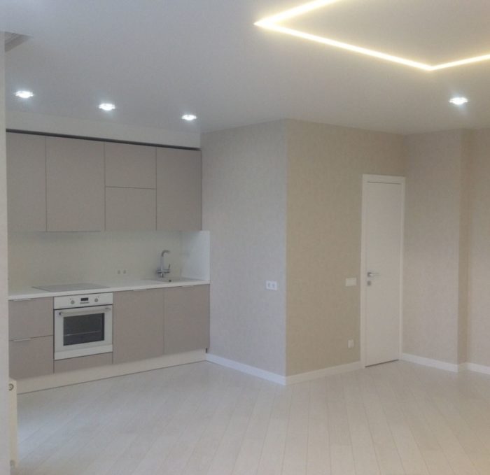 kitchen-living room to the ceiling