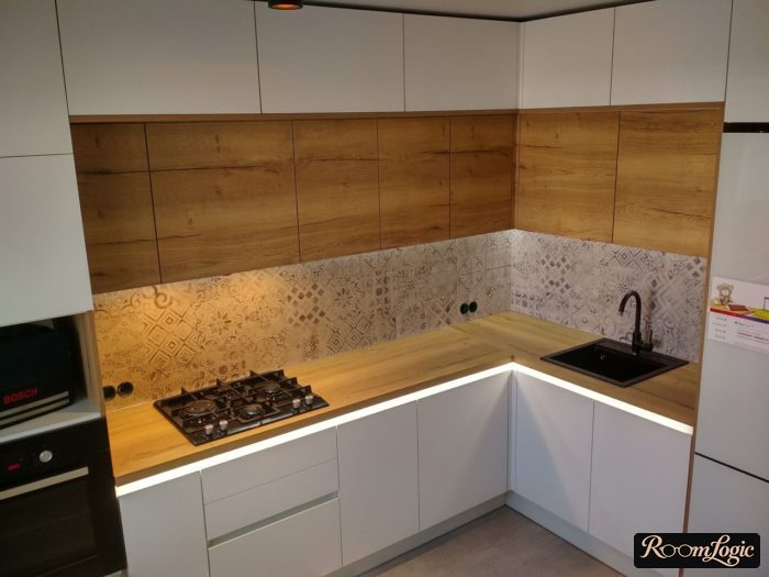 kitchen with corner sink design