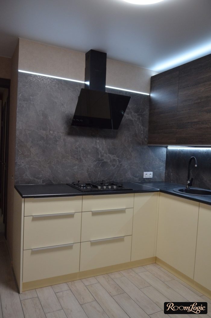 kitchen with gray floor