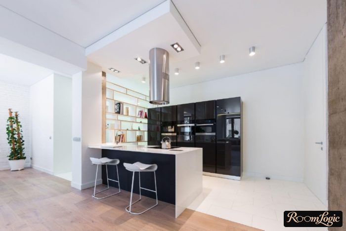 kitchens from solid wood in high tech style
