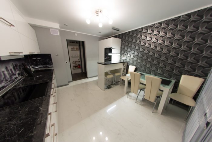 kitchens with bar counters real photo