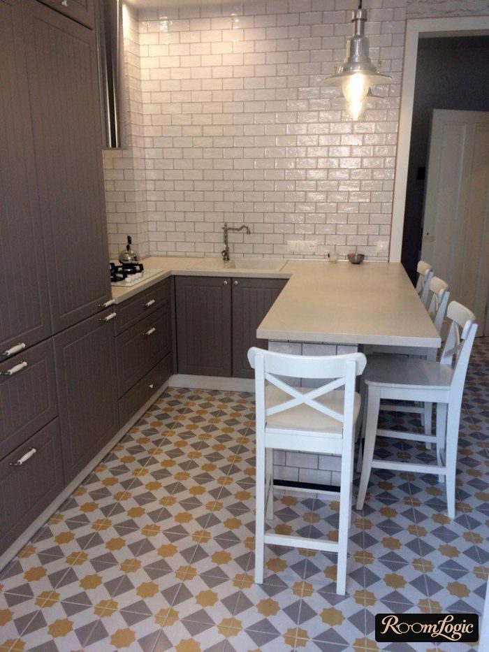 L-shaped dining table for kitchen