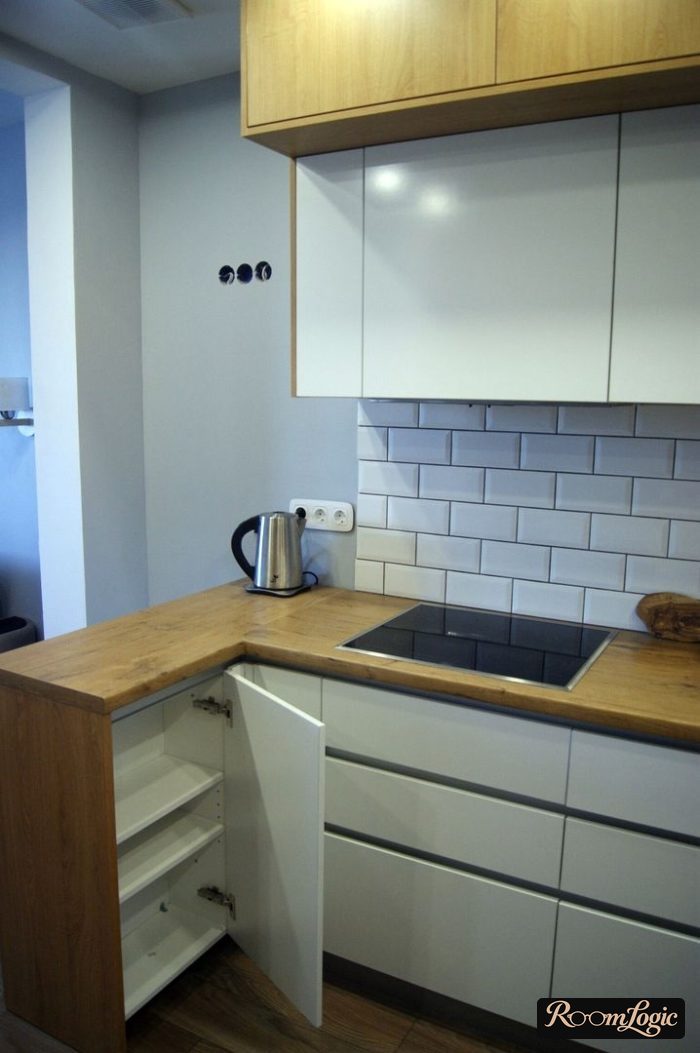 L-shaped kitchen design