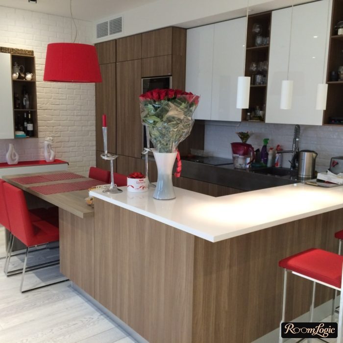 L-shaped kitchen design