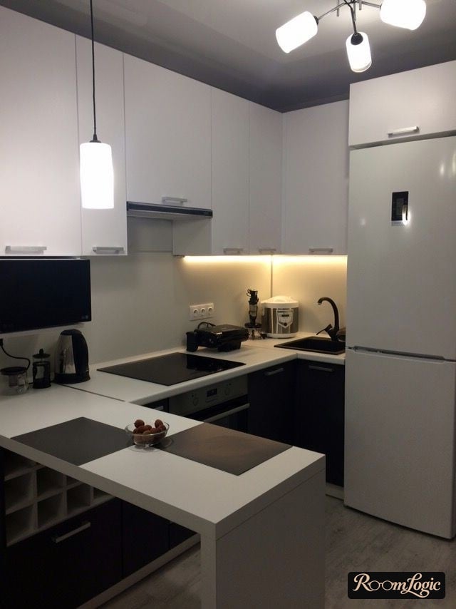 L-shaped kitchen design