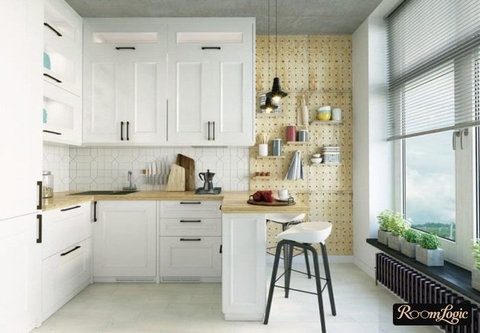 L-shaped kitchen layout