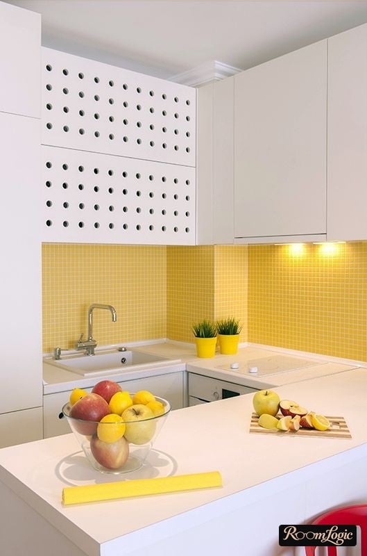 L-shaped kitchen layout