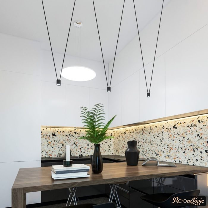 L-shaped kitchen with breakfast bar