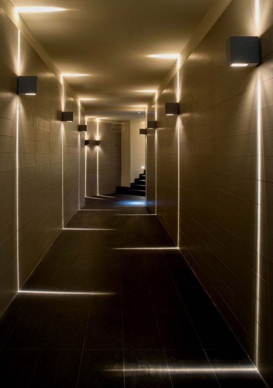 laminate on the corridor walls