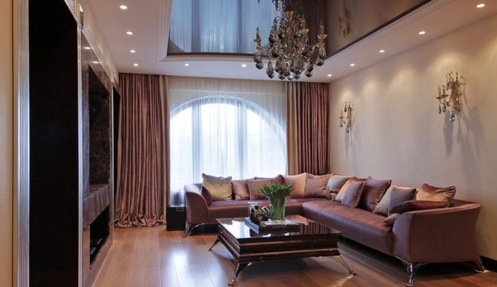 laminate on the floor in the art deco living room
