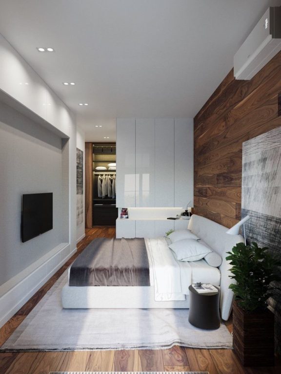 laminate on the wall in minimalism