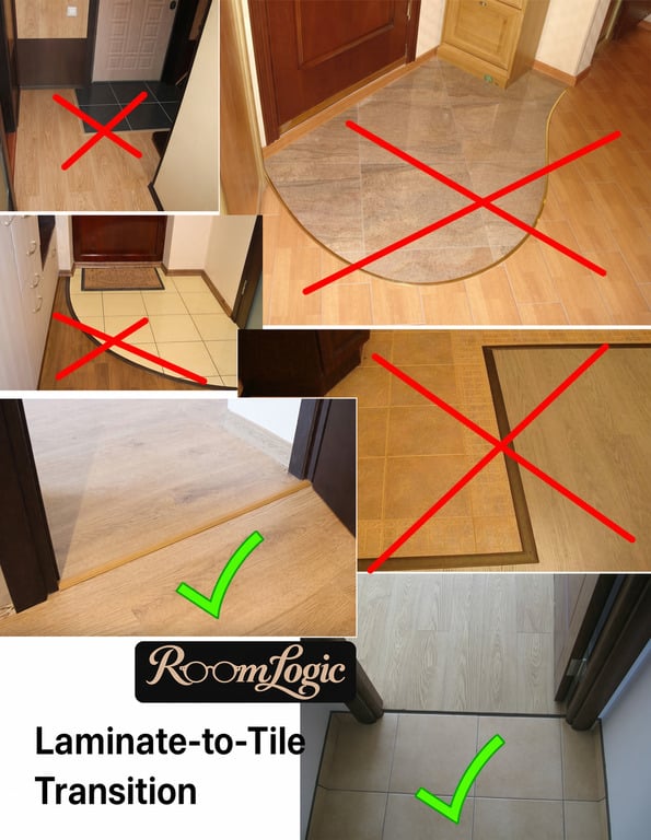 Entryway floor with tile or laminate
