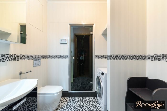 light combined bathroom
