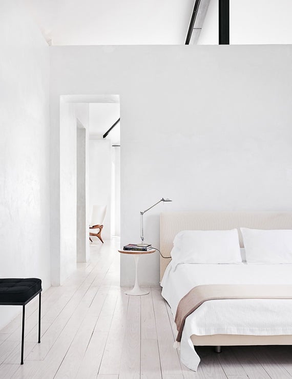 light gray design in the bedroom
