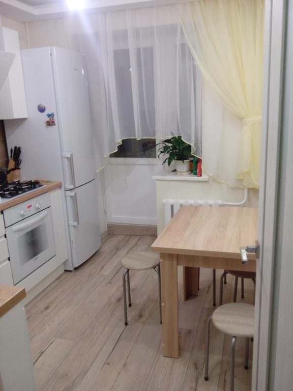 light laminate on the kitchen floor