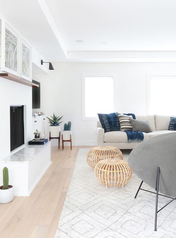 light laminate with beveled edges in the living room