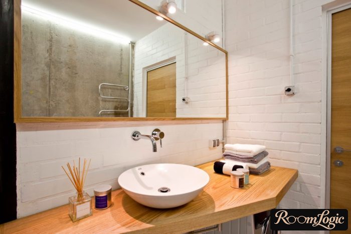 light loft-style bathroom