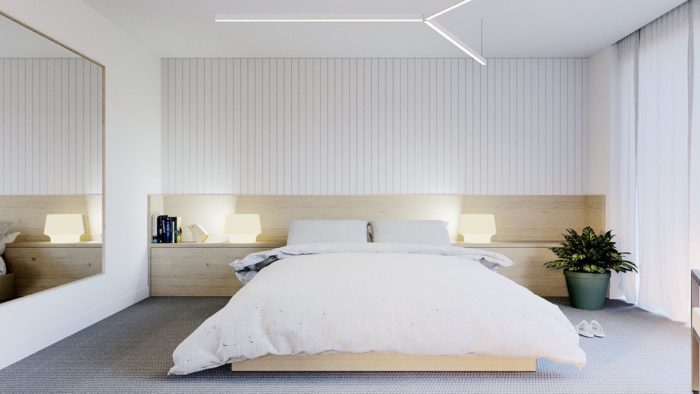 light wood and white design