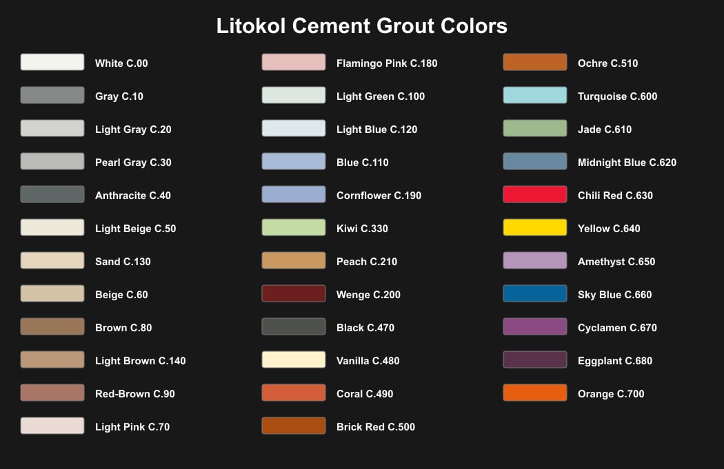 Bathroom tile grout color