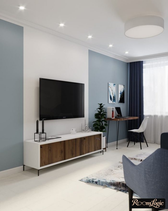 living room in light tones