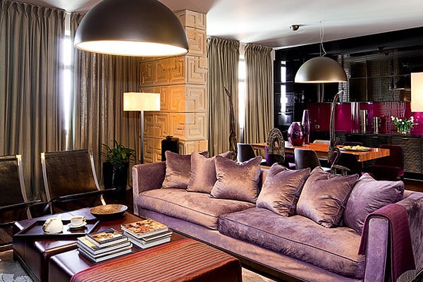 living room-kitchen in art deco style
