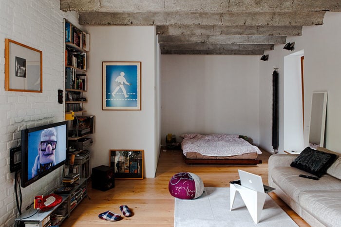 loft in a small apartment